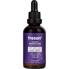 2 Adet Tresan Organik Biberiye & Nane Dökülme ve Yıpranma Karşıtı Saç Bakım Yağı Kompleksi 50 ml