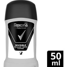 Rexona Men Motionsense Erkek Stick Deodorant Invisible On Black White Clothes 50 ml