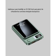 Magsafe Powerbank 22.5W Hızlı Şarjlı ve Kompakt Kablosuz Şarj Cihazı Veralya Tech