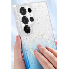 Magicool Samsung Galaxy S24 Ultra Pummel Shiny Magsafe Kapak - Mavi