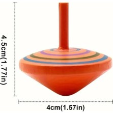 Empressco Renkli Topaç Seti, 4 Adet, 4,5 Cm, Eğlenceli ve Canlı Renkler