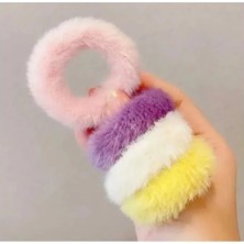 Bella Vista Kadınlar Için Pastel Tonlarda 6'lı Peluş Toka Seti