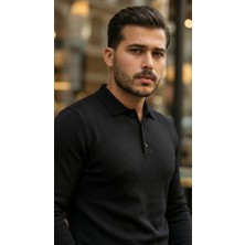 Venera Butik Erkek Düğme Yakalı Triko