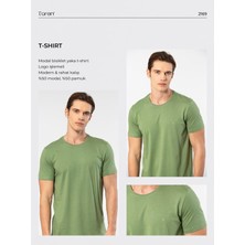 Cacharel Erkek %50 Modal, %50 Pamuk Bisiklet Yaka Kısakol Yazlık T-Shirt