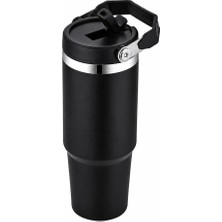 4 Adet Globox BS258-1 Saplı Çelik Termos 650 ml Siyah