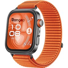 Rongep Huawei Watch 4/4 / 3 ile Uyumlu Loop Kordon 1. Sınıf Dokuma Kumaş Metalik Bağlantılı 4 Kayış Yumuşak
