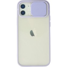 Magicool Iphone 12 Kılıf Palm Buzlu Kamera Sürgülü Silikon - Lila