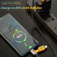 Eco Lounge 4in1 Pd 65 Watt Type-C/27 Watt iPhone Halat Örgü Kırılmaz Uç 1mt Hızlı Şarj ve Data Kablosu FP98