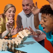hasbro resmi jenga oyunu (2025) |  web uygulaması ile daha fazla oyun seçeneği (zorunlu değildir) | ahşap blok denge ve kule dizme oyunu | 6 yaş ve üzeri | 1+ oyuncu