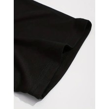 De'charme Sporda Günlük Hayata Giyilebilir Gym Baskılı Oversize Bisiklet Yaka Erkek T-Shirt - Siyah