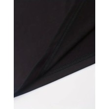 Deluxe Takı ve Giyim Sporda Günlük Hayata Giyilebilir Gym Baskılı Oversize Bisiklet Yaka Erkek T-Shirt - Siyah
