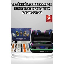 Powerbank Bluetooth Kulaklık ve Akıllı Saat 7 Kordonlu Metal Kordon Plastik Kordon Veralya Tech