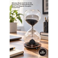 Yenilig 10 Adet Kum Saati – Mıknatıslı Model ALK1132 16 Cm, Zaman Ölçer ve Dekoratif Seçenek, Sand Timer Magnetic Hourglass