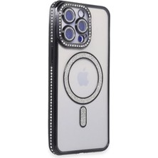 Magicool Iphone 14 Pro Max Kılıf Joke Simli Magneticsafe Kılıf - Siyah