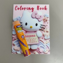 Silka 12 Li Tüp Kuru Boya ve Stickerli 16 Sayfa Boyama Kitabı  ARD1001031