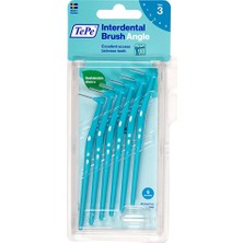 Tepe Angle Saplı Arayüz Fırçası 0.6 mm Mavi 6'lı Paket