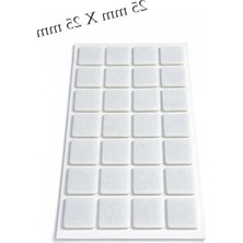 Bella Vista 25MM x 25MM Yapışkanlı Keçe Ped, 32 Parça Set ile Zemin Koruma