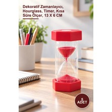 Yenilig 5 Adet Renkli 5 Dakika Kum Saati – Dekoratif Zamanlayıcı, Hourglass, Timer, Kısa Süre Ölçer, 13 x 6 cm