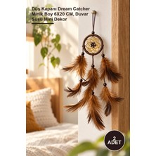 Yenilig 2 Adet Rüya Kapanı – Düş Kapanı Dream Catcher Minik Boy 6X20 Cm, Duvar Süsü Mini Dekor