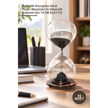 Yenilig 10 Adet Mıknatıslı Kumsaati – Manyetik Hourglass Sand Timer, Masaüstü ve Dekoratif Kullanım Için 14 cm ALK1133