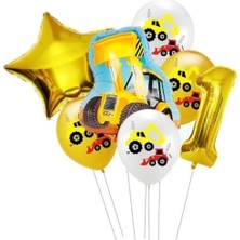 Düvenci Ticaret Iş Makina Fiğürlü 1 Yaş Balon Seti