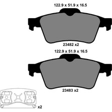 Kale Balata Renault Vel Satis 2002-2009 Arka Fren Balatası (Diskli Tip) 2T14 2M008 Aa