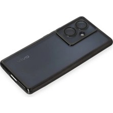 Magicool Vivo V29 Lite Kılıf Razer Lensli Silikon - Siyah