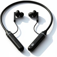 Azrlya Uzun Süre Kullanımlı Kablosuz Boyun Askılı Stereo Kulaklık Güçlü Bas ve Net Ses