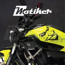 Motiker Yamaha Mt-07 Depo Üstü Siyah Joker Tasarımı Sticker Etiket Modeli