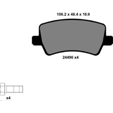 Kale Balata Ford S-Max 2006-2015 Arka Fren Balatası 6G91 2M008 Fd