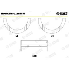 Ana Yatak - (Fiat Marea, 500, Panda, Grande Punto, Punto, Doblo, Tipo, Bravo, Stilo, Fiorino, Qubo, Idea, 124, Uno, Strada, Linea, Brava, Palio, Siena, Avventura, Egea, Giulietta, Mito) - (GLYCO-H10925025MM)