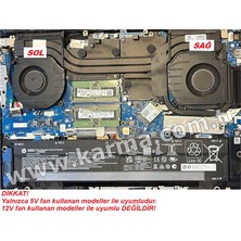 Hp Victus 16-R0000 Gaming Notebook Fanı - Ver.1 - 5VOLT (Sağ-Sol Set) - DC280016FF0-FCC2