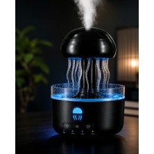 Azrlya Denizanası Tasarımlı Ultrasonik Hava Nemlendirici Rgb LED Işıklı Sessiz Buhar Makinesi Zaman Ayarlı
