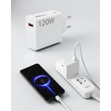 Azrlya Type C Yüksek Hızlı Şarj Aleti Beyaz 120W Ultra Uzun Ömürlü