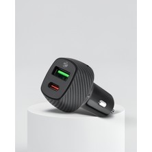 Azrlya Araç Tipi Hızlı Şarj Adaptörü Type-C Pd USB Çift Port Kompakt