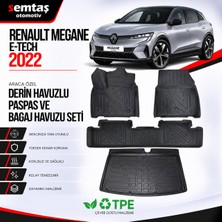 Renault Megane E-Tech 2022  Araca Özel Derin Havuzlu Paspas ve Bagaj Havuzu Seti Semtaş