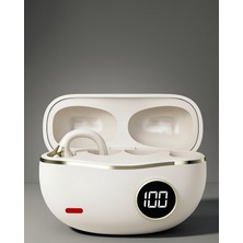Azrlya Kablosuz Bluetooth Kulaklık Kulak Klipsli Şık Tasarım 2 Kurdele Küpe Hediyeli