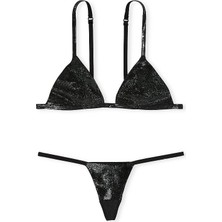 Victoria's Secret Işıltılı Üçgen Bralet ve V-String Külot Takımı