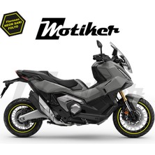 Motiker Honda X-Adv 2025 Model Neon Sarı Jant Tasarımı Sticker Etiket Modeli