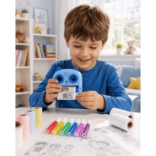 Çocuklar Için Termal Baskılı Dijital Fotoğraf Makinesi Ön ve Arka Kameralı Midastech