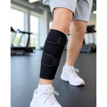 Azrlya Ayarlanabilir Baldır Desteği Siyah Çift Bantlı Spor ve Yürüyüş Baldırlığı