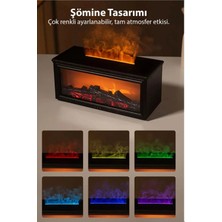Eco Lounge Ultrasonik Şömine Görünümlü Hava Nemlendirici 250 ml Bordo 220-240V 2 Yıl Garantili