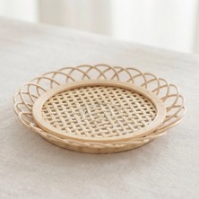 Eco Lounge 12 Parça El Yapımı Bambu Çay Seti - El Yapımı Bambu Bardak Altlığı - 6 Kişilik Fincan Takımı
