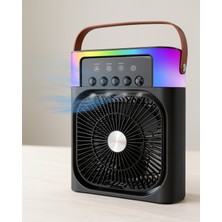 Azrlya Mini Klima Fan Buharlı Soğutucu Rgb LED Işıklı Taşınabilir Masaüstü Fan