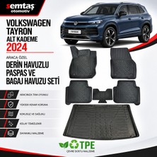 Volkswagen Tayron 2024 Araca Özel Derin Havuzlu Paspas ve Bagaj Havuzu Seti Semtaş | Alt Bagaj