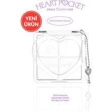 Gndz Home Perıpera Özel Anahtarlı Kişiselleştirilebilir 4'lü Boş Far Paleti Heart Pocket Single Custom Case, 111653