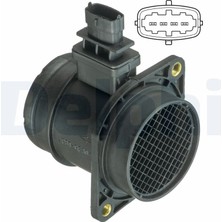 Hava Debimetresi - (Fiat Marea, 500, Panda, Grande Punto, Punto, Doblo, Bravo, Scudo, Stilo, Coupe, Idea, Multipla, Strada, Linea, Brava, Palio, Siena, Mito, 156, Spider, Gt, 166, Gtv, 145) - (DELPHI-AF1040312B1)