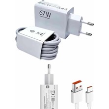 Eco Lounge Beyaz Ultra Plus Hızlı Şarj Seti Şarj Adaptörü ve Kablosu 67W