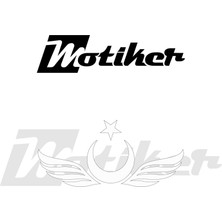 Motiker Ay Yıldız Rekleftif Kanat Tasarımı Sticker Etiket Modeli 2