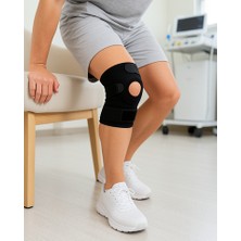 Azrlya Siyah Ligamentli Dizlik Cırtlı Ayarlanabilir Kısa Diz Destekleyici